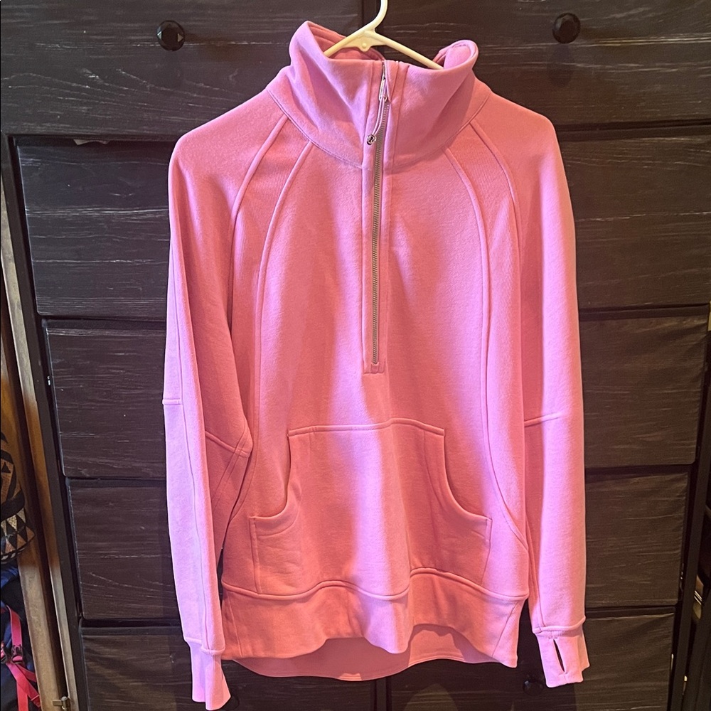 Lululemon Scuba Full length  Half-Zip Pullover Dahlia Mauve